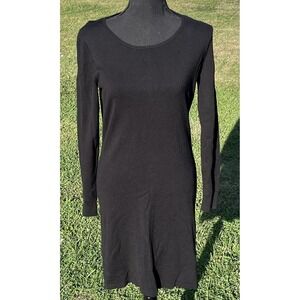 Gerard Darel Dress‎ Womens 2 Black Long Sleeve Lace Back Knit Sweater Tunic